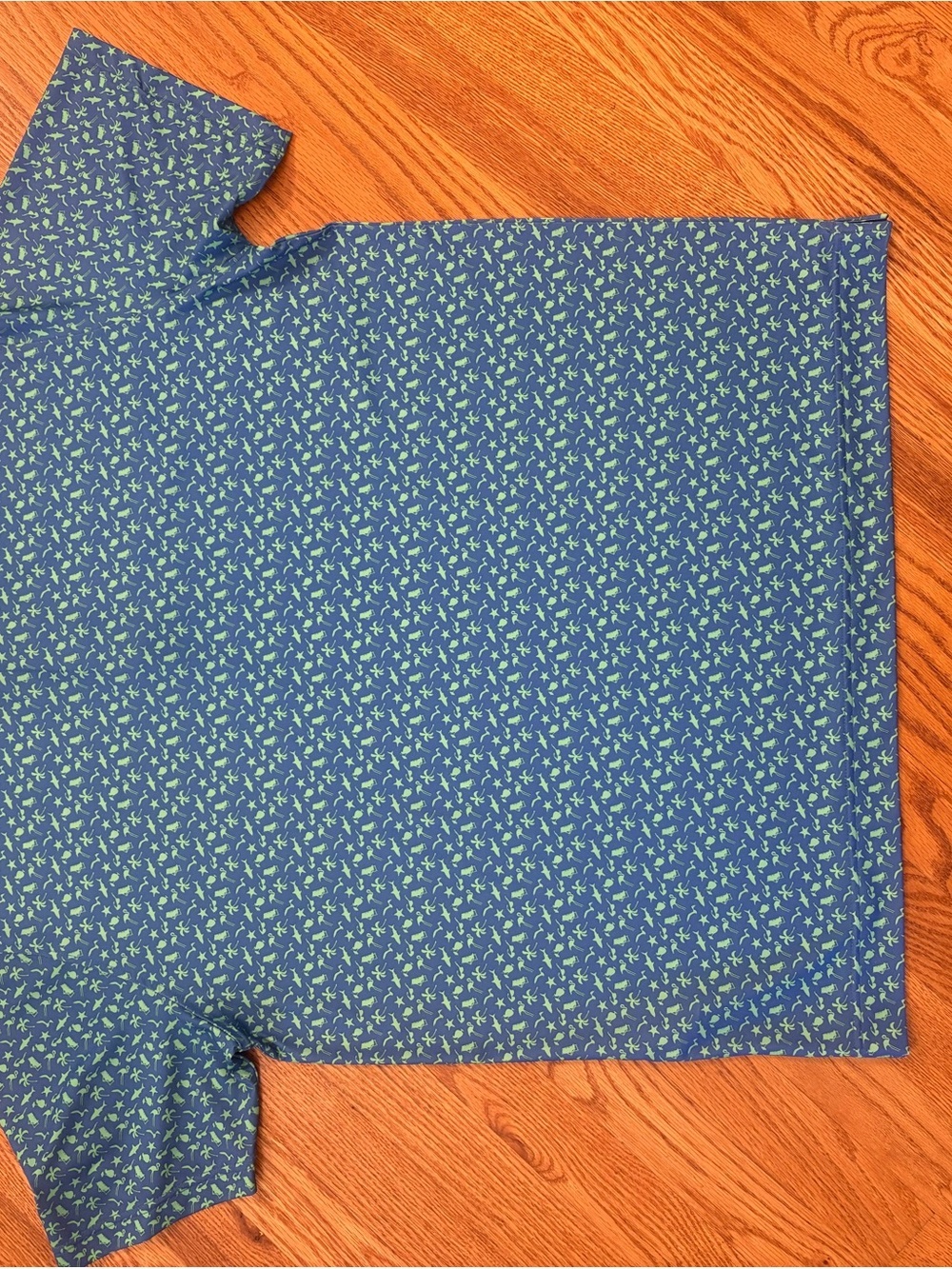 FootJoy FJ Athletic Fit XL Golf Polo Blue Green Tropical Print Performance Golf - Picture 4 of 10